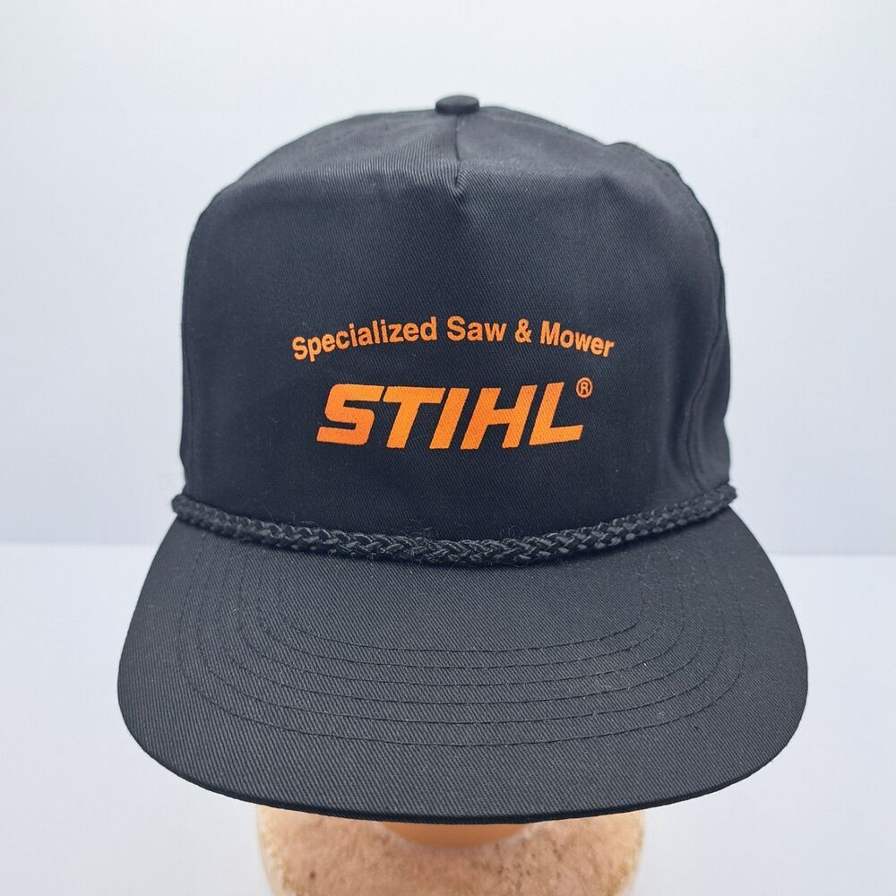 Vintage STIHL Chainsaw Rope Hat Specialized Saw & Mower Trucker Cap Landscaper